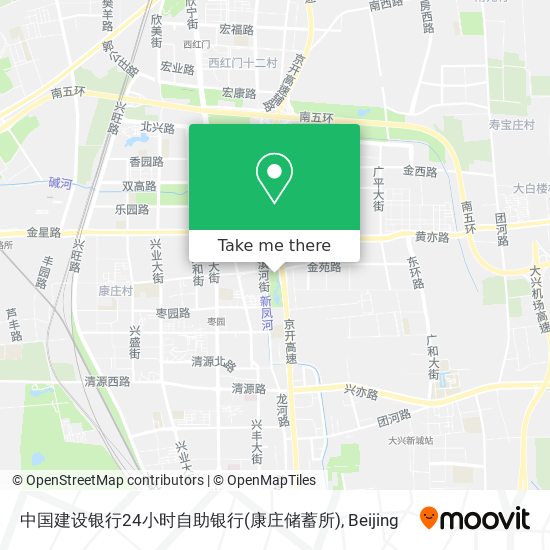 中国建设银行24小时自助银行(康庄储蓄所) map