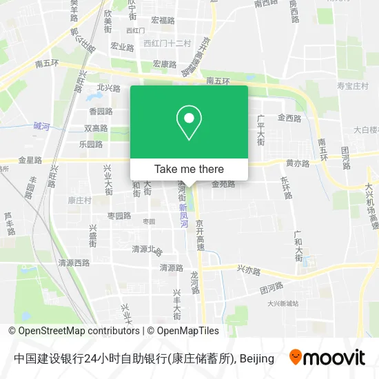中国建设银行24小时自助银行(康庄储蓄所) map