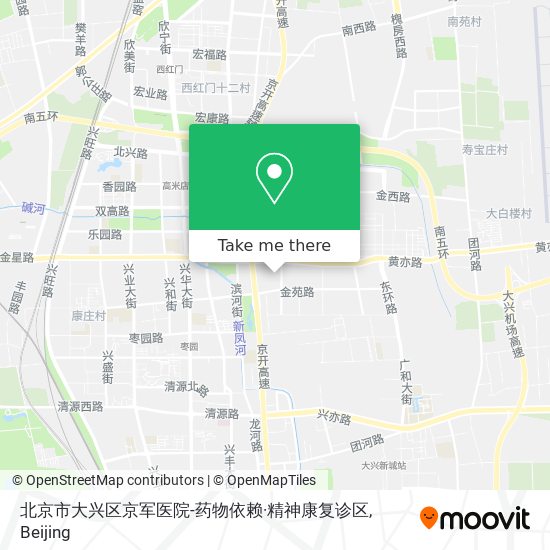 北京市大兴区京军医院-药物依赖·精神康复诊区 map