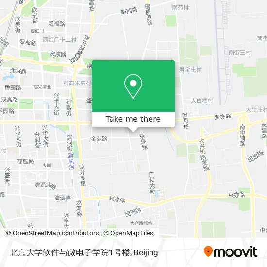 北京大学软件与微电子学院1号楼 map