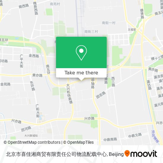 北京市喜佳湘商贸有限责任公司物流配载中心 map