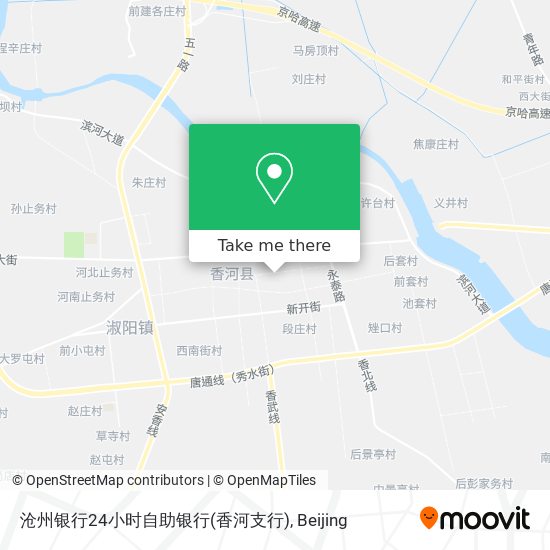 沧州银行24小时自助银行(香河支行) map