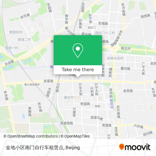 金地小区南门自行车租赁点 map