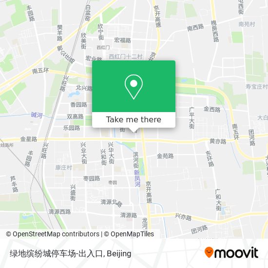 绿地缤纷城停车场-出入口 map