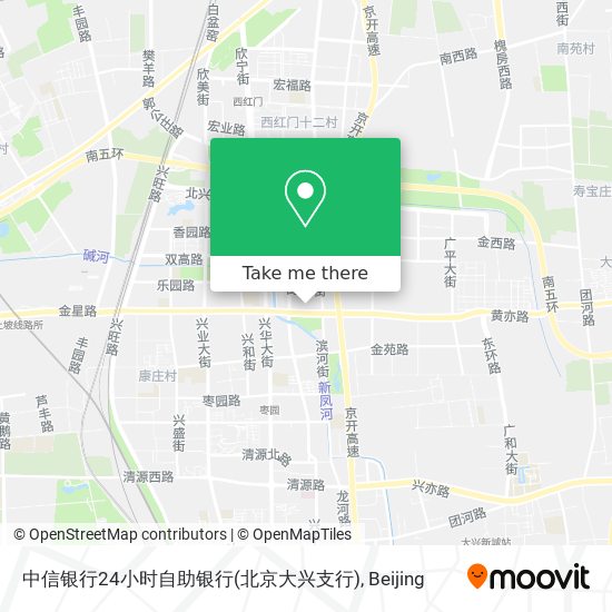 中信银行24小时自助银行(北京大兴支行) map