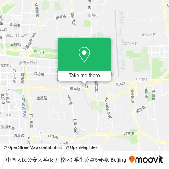中国人民公安大学(团河校区)-学生公寓5号楼 map