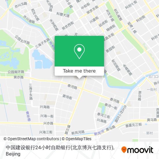 中国建设银行24小时自助银行(北京博兴七路支行) map