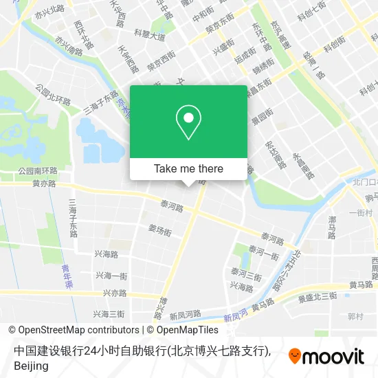 中国建设银行24小时自助银行(北京博兴七路支行) map