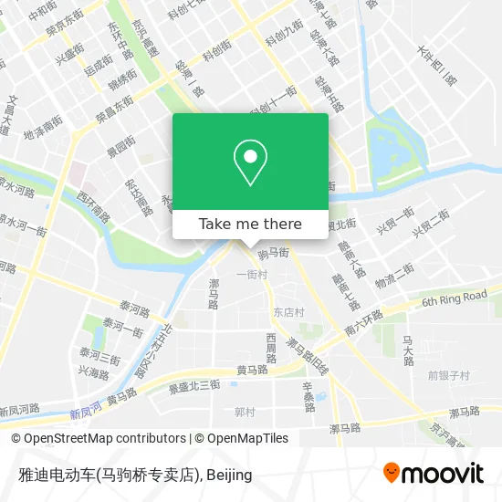 雅迪电动车(马驹桥专卖店) map