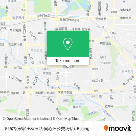 555路(宋家庄枢纽站-同心庄公交场站) map