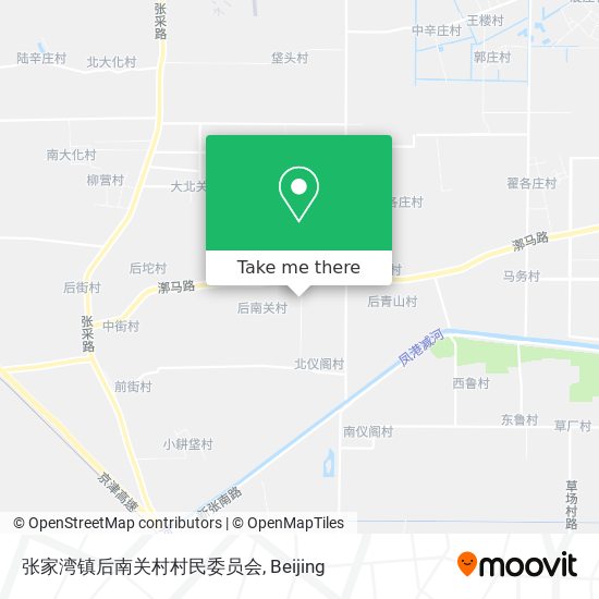 张家湾镇后南关村村民委员会 map