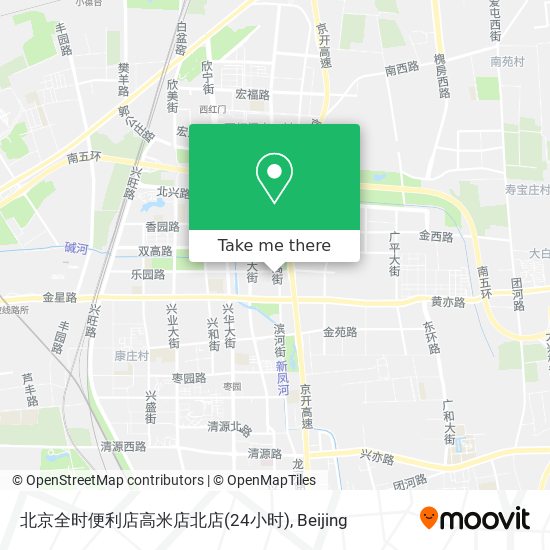 北京全时便利店高米店北店(24小时) map