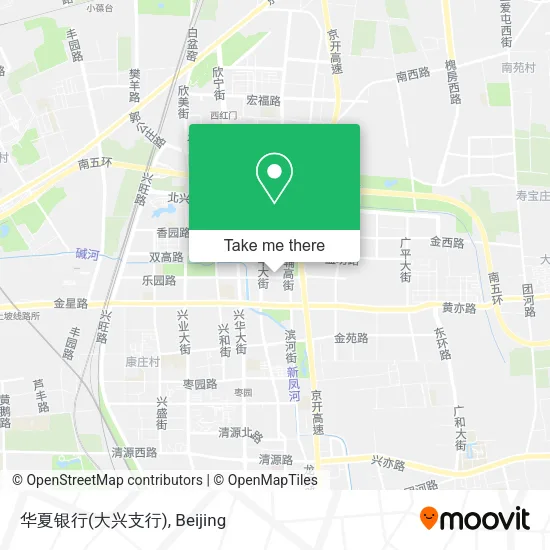 华夏银行(大兴支行) map