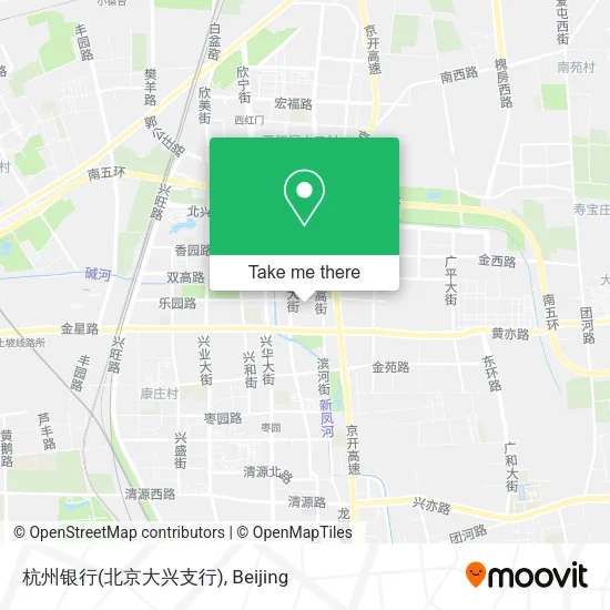 杭州银行(北京大兴支行) map