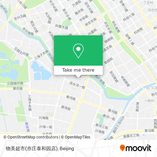 物美超市(亦庄泰和园店) map