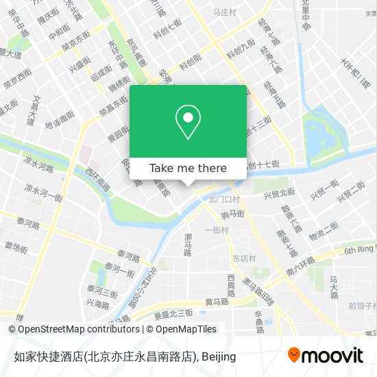 如家快捷酒店(北京亦庄永昌南路店) map