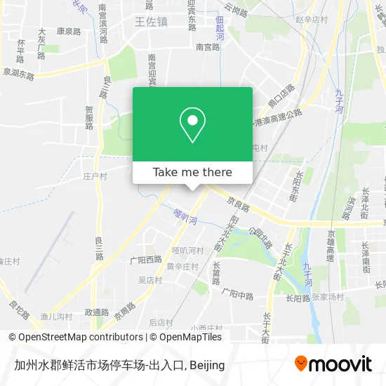 加州水郡鲜活市场停车场-出入口 map