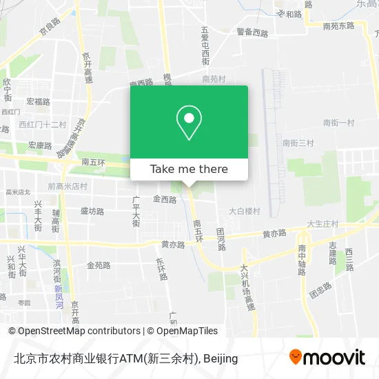 北京市农村商业银行ATM(新三余村) map