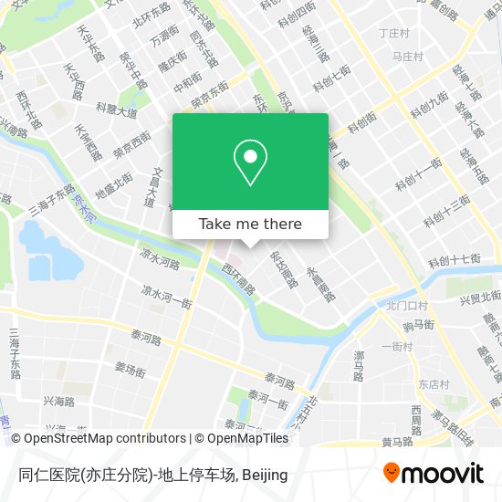 同仁医院(亦庄分院)-地上停车场 map