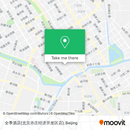 全季酒店(北京亦庄经济开发区店) map