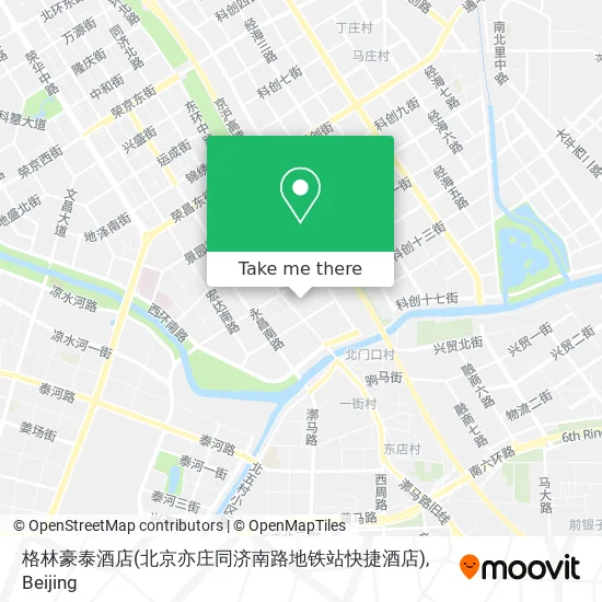 格林豪泰酒店(北京亦庄同济南路地铁站快捷酒店) map