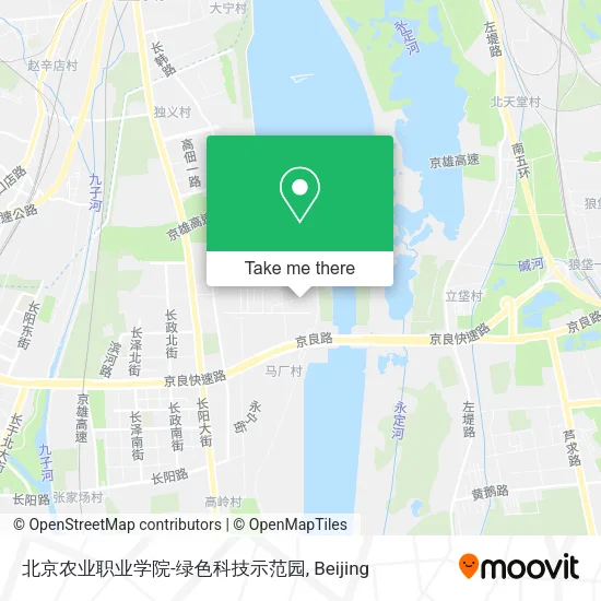 北京农业职业学院-绿色科技示范园 map