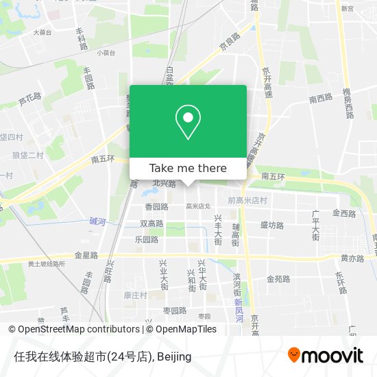 任我在线体验超市(24号店) map