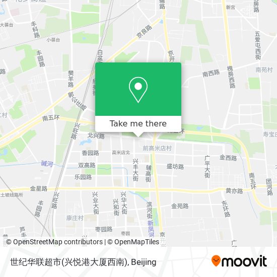 世纪华联超市(兴悦港大厦西南) map