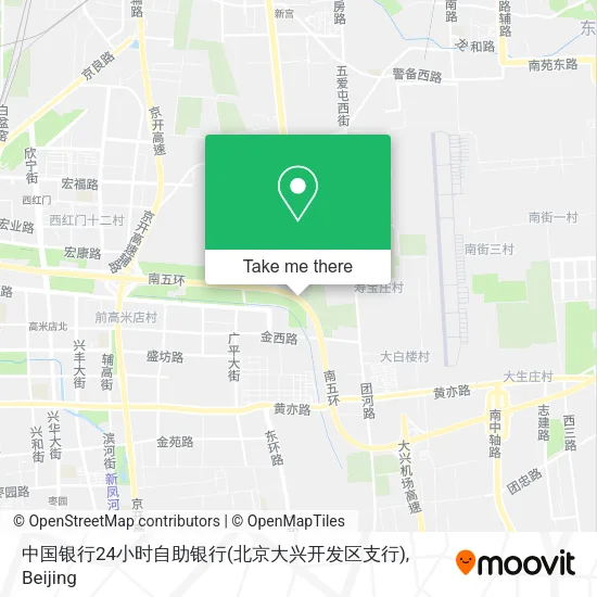 中国银行24小时自助银行(北京大兴开发区支行) map