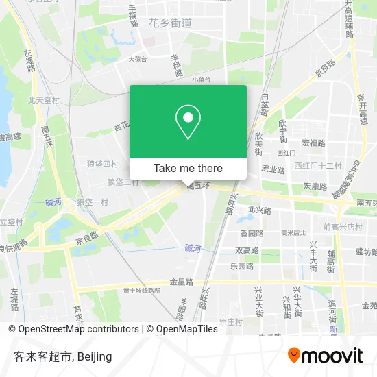 客来客超市 map