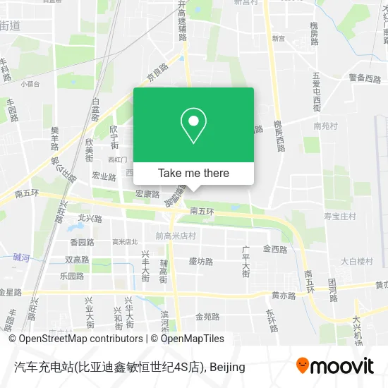 汽车充电站(比亚迪鑫敏恒世纪4S店) map