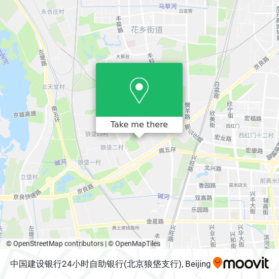 中国建设银行24小时自助银行(北京狼垡支行) map