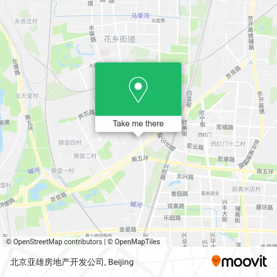 北京亚雄房地产开发公司 map