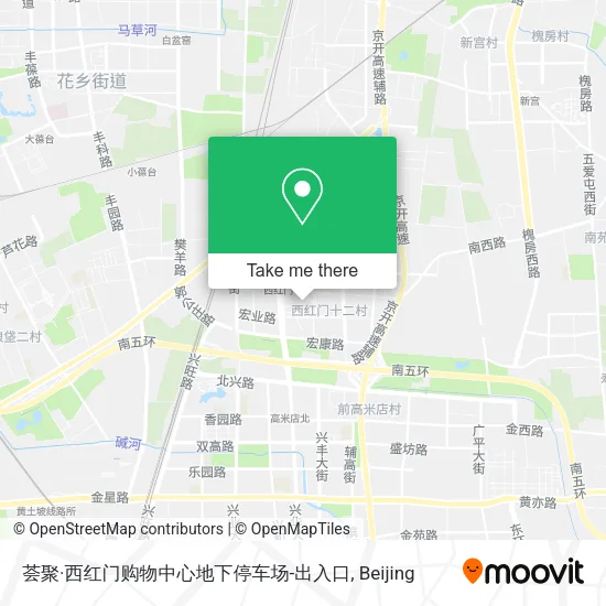 荟聚·西红门购物中心地下停车场-出入口 map