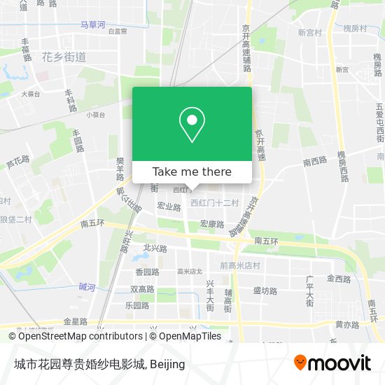 城市花园尊贵婚纱电影城 map