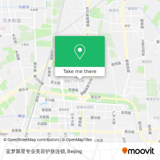 蓝梦聚星专业美容护肤连锁 map
