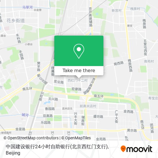 中国建设银行24小时自助银行(北京西红门支行) map