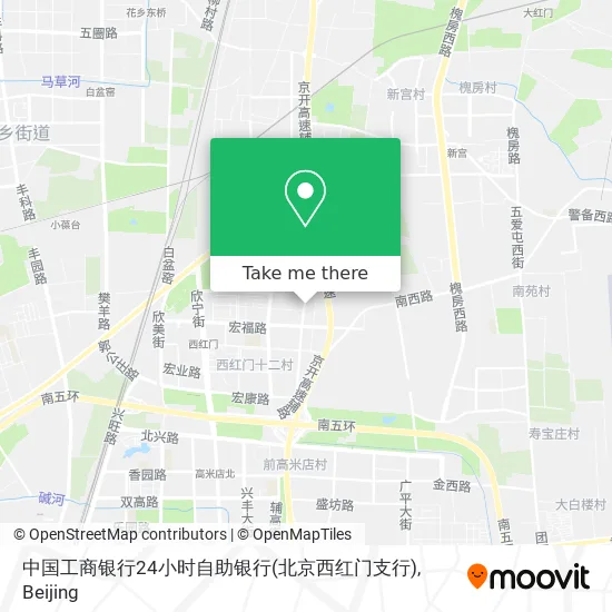 中国工商银行24小时自助银行(北京西红门支行) map