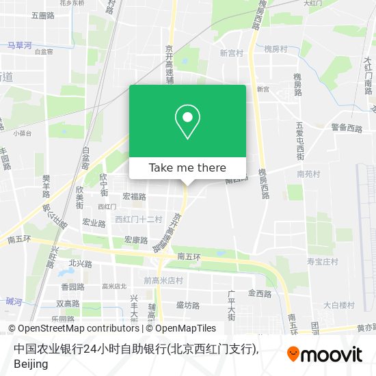 中国农业银行24小时自助银行(北京西红门支行) map
