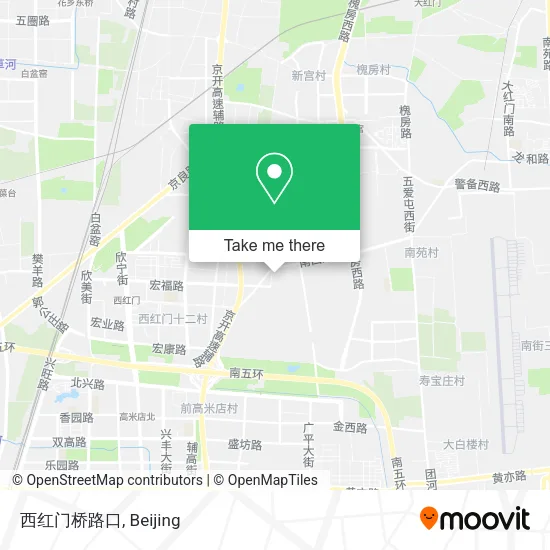 西红门桥路口 map