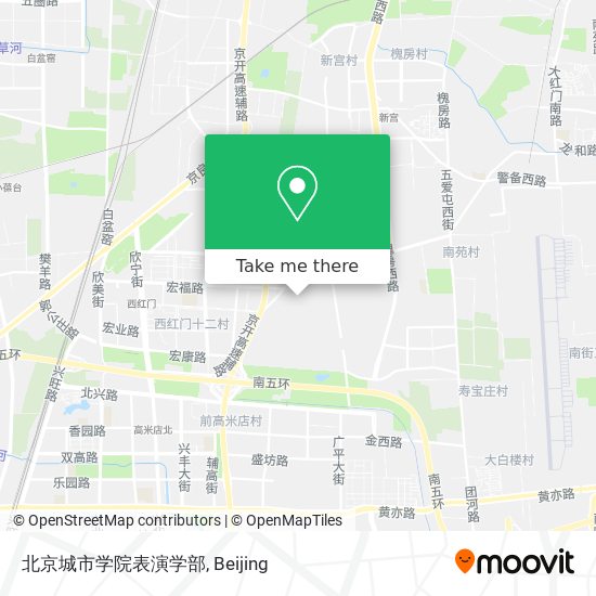 北京城市学院表演学部 map