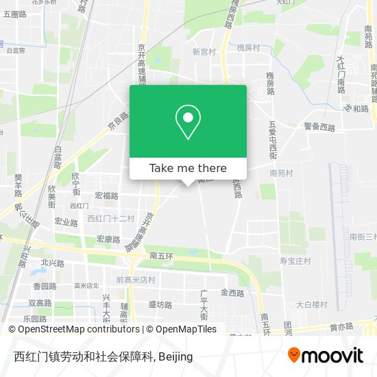 西红门镇劳动和社会保障科 map