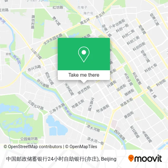中国邮政储蓄银行24小时自助银行(亦庄) map