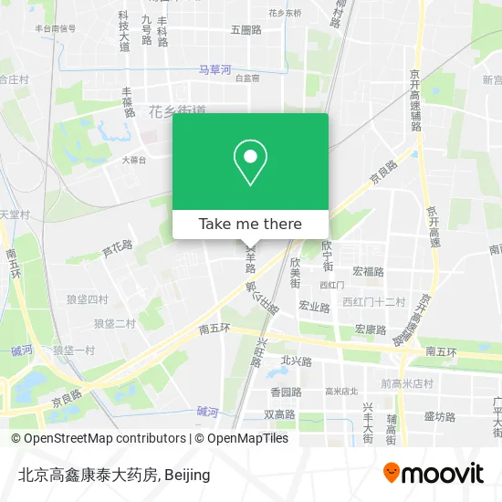 北京高鑫康泰大药房 map