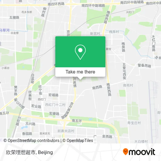 欣荣理想超市 map
