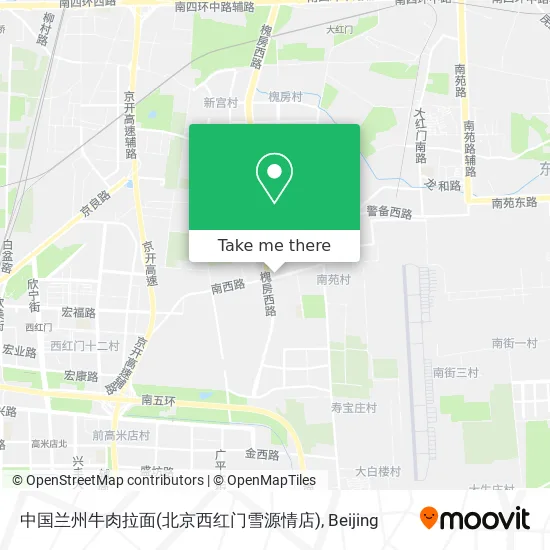 中国兰州牛肉拉面(北京西红门雪源情店) map