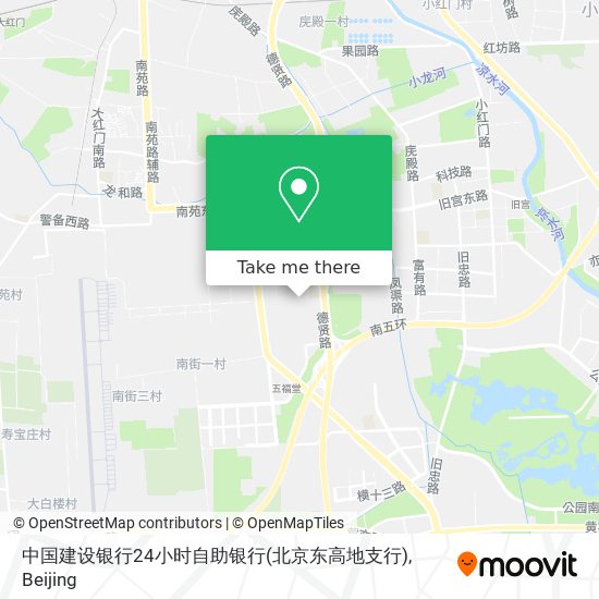 中国建设银行24小时自助银行(北京东高地支行) map