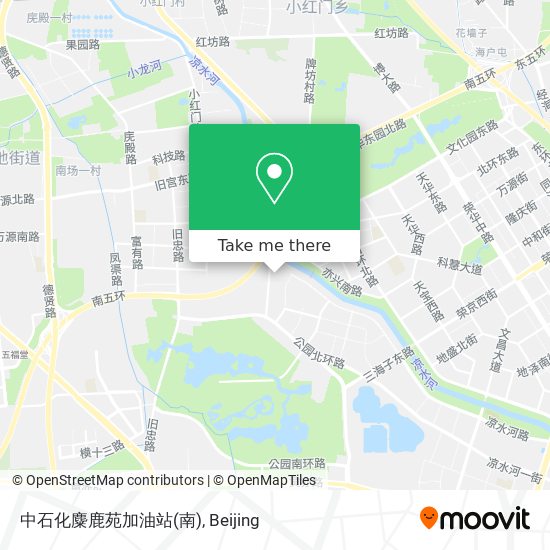 中石化麋鹿苑加油站(南) map