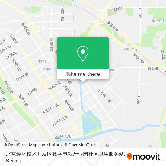 北京经济技术开发区数字电视产业园社区卫生服务站 map