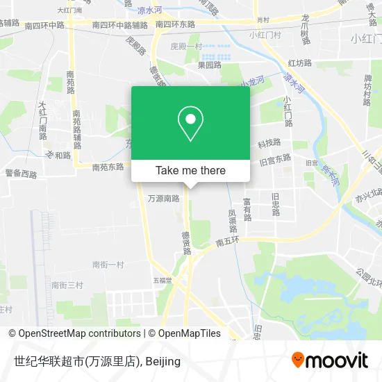 世纪华联超市(万源里店) map